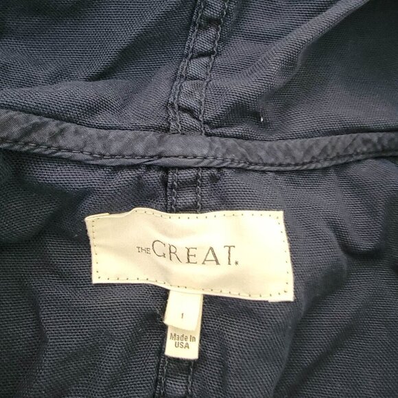 The Great. Ditsy Floral Coat in Blue 1 Small - Picture 6 of 7